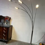 5-light chrome floor lamp, 1970s design