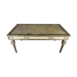 Table en bois polychrome