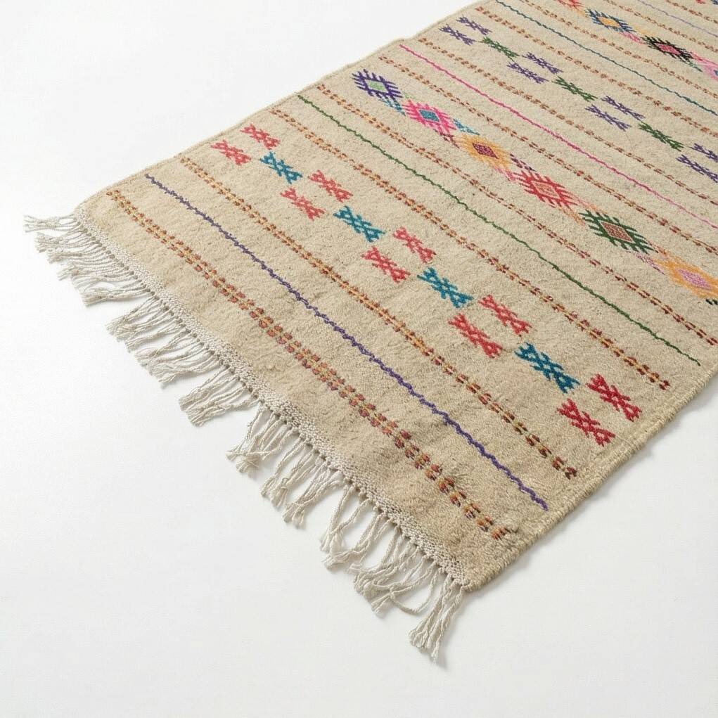 Beige kilim rug