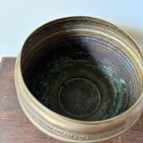 70s brass flowerpot