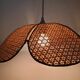 Lustre pétales bambou cannage vintage