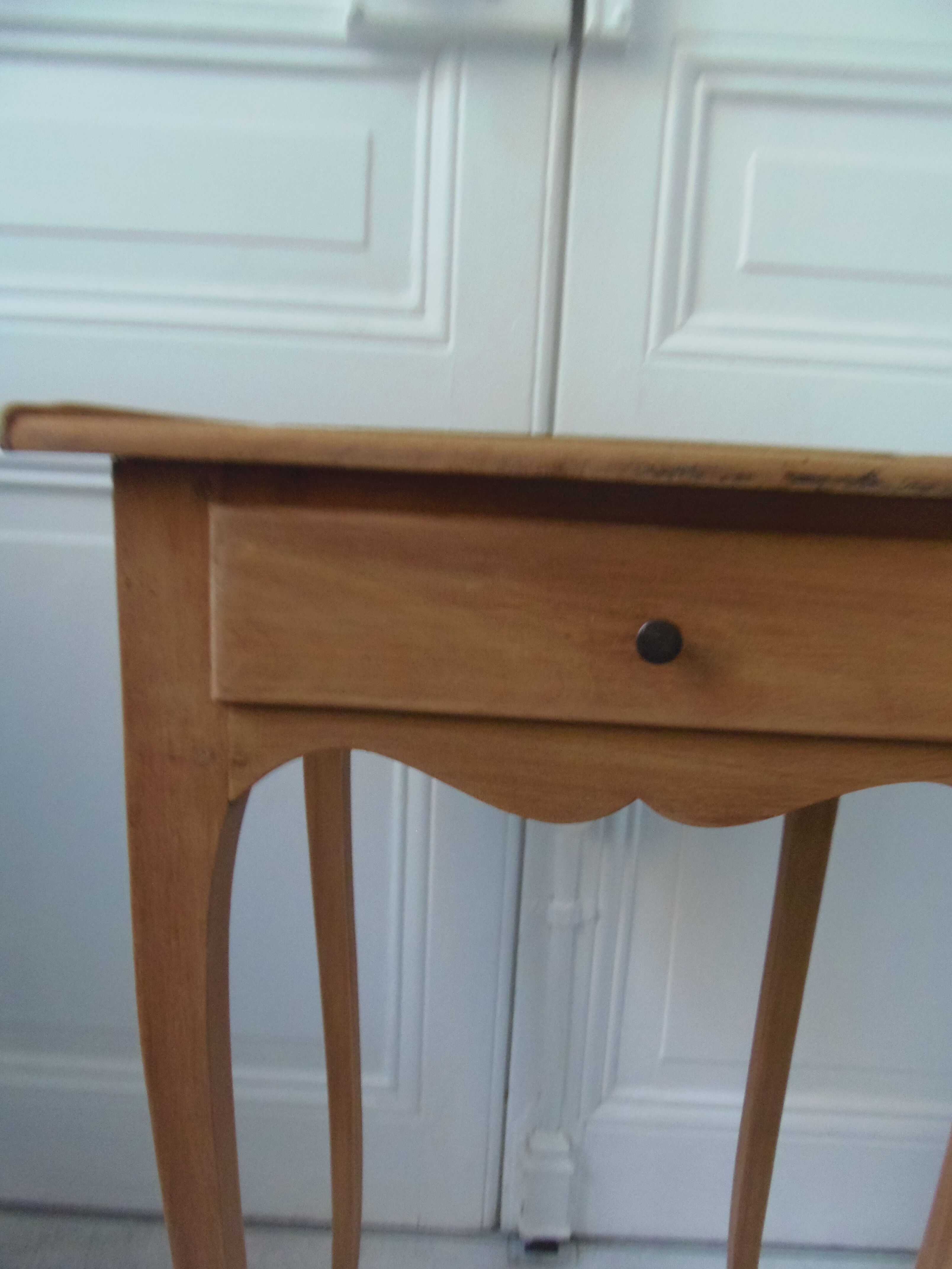 Bedside table from the 1900s, 1 drawer, waxed finish