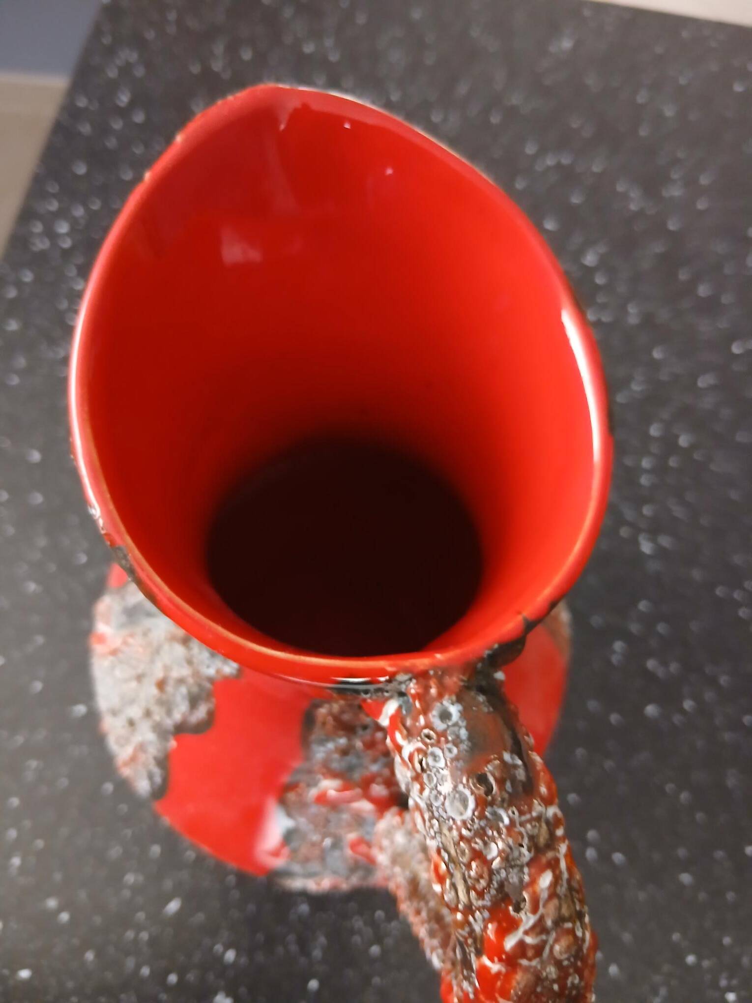 Pichet vintage "west germany pottery fat lava red"