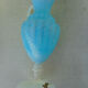 Pichet en opaline bleu et blanc