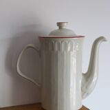 White porcelain coffee pot with red stripes – Model “Acanthus”