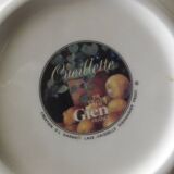 Gien dessert plate with harvest decorations