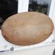 Antique Oval Beveled Mirror with Wooden Frame