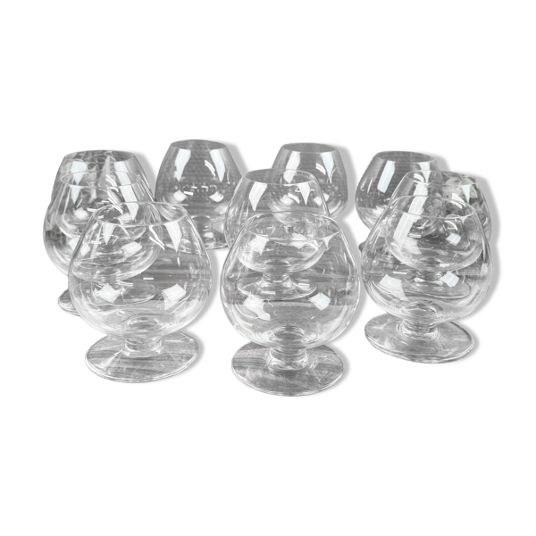 10 verres à cognac Baccarat – cristal