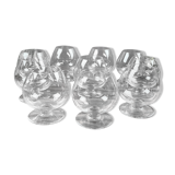 10 Baccarat crystal brandy glasses