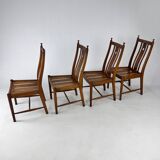 Set of 4 Oak Dining Chairs by Ercol, 1980s