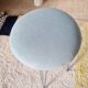 Vintage 1950s stool, metal tapered legs and velvet.