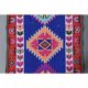 1970s Vintage Turkish Hand-Knotted Wool Cotton Blue Runner Rug 83x364