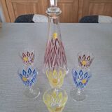 New carafe and glasses set, Champagne glassware from Reims, 1950s