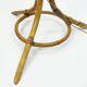 Rare trépied du milieu du siècle lampadaire bambou rotin années 50 hawaii tiki époque 3 nuances