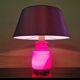 Red illuminated opaline glass table lamp by Peill and Puzzler, Germany 1960s