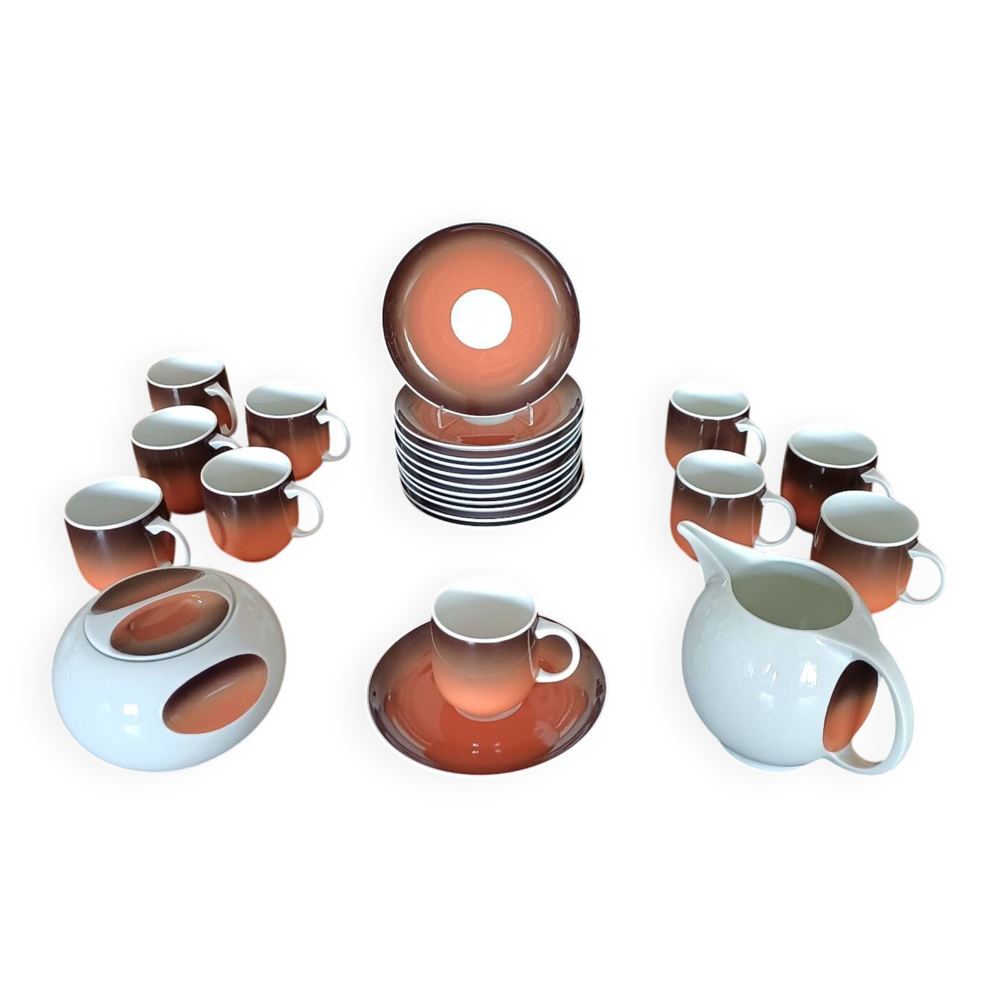 Royal Limoges “Space Age” Coffee Set – France, 1970s