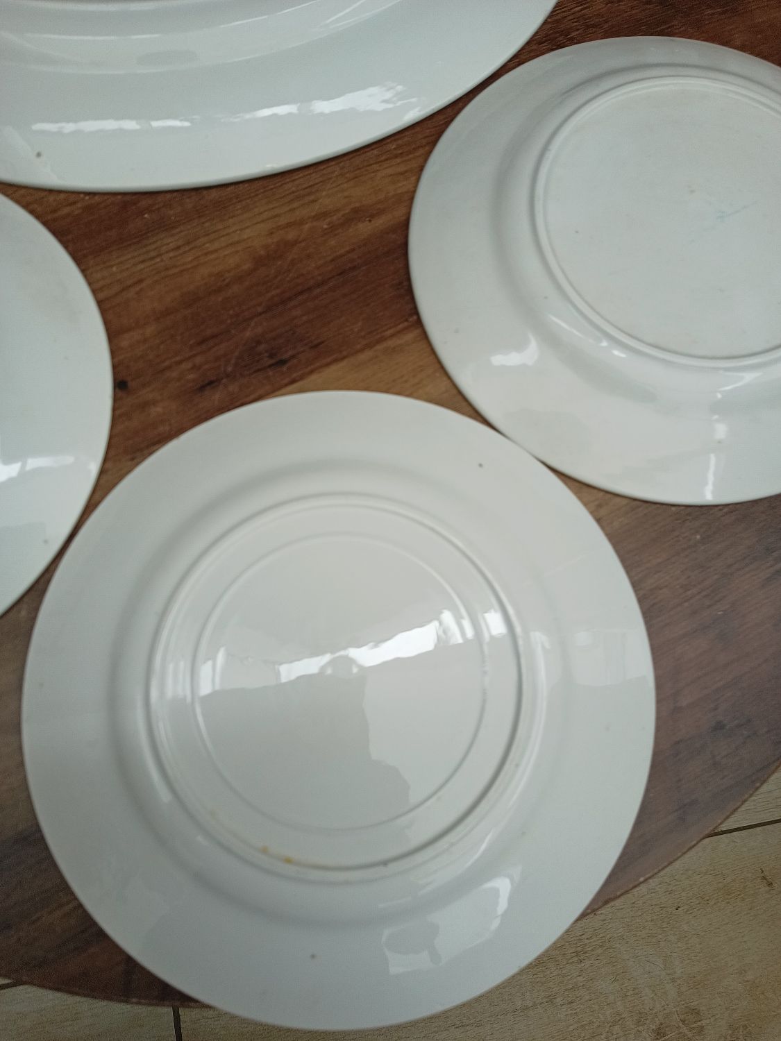 Lot 1 large oval dish and 3 bird plates Green background