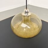 Blown glass paste pendant light, 1970s