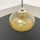 Blown glass paste pendant light, 1970s