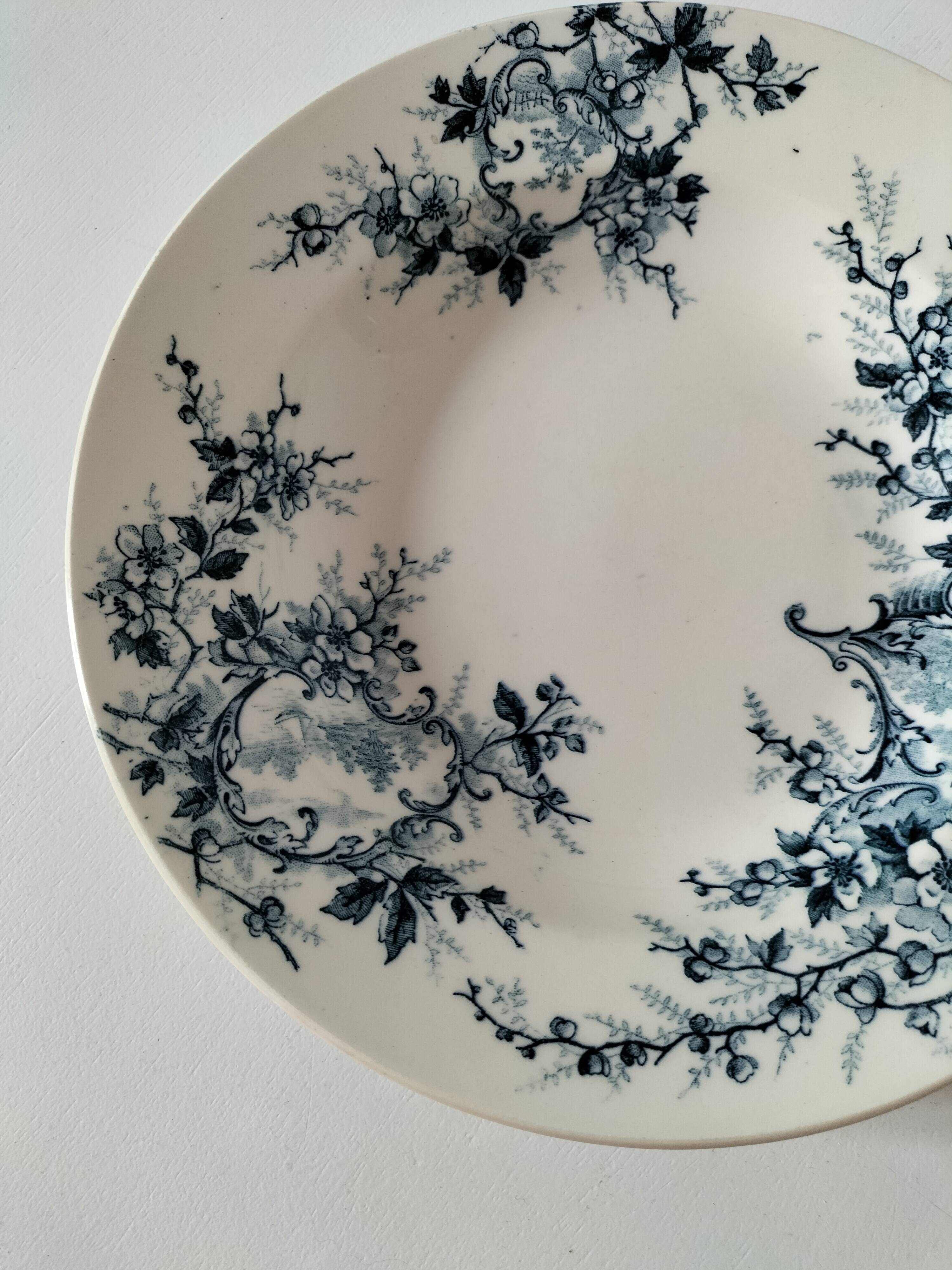 Duo d’assiettes creuses Hte Boulenger & Cie Choisy-le-Roi, circa 1885–1900.
