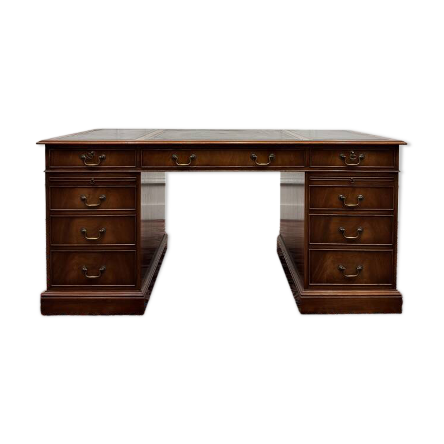 Classic English Desk with Black Inlay