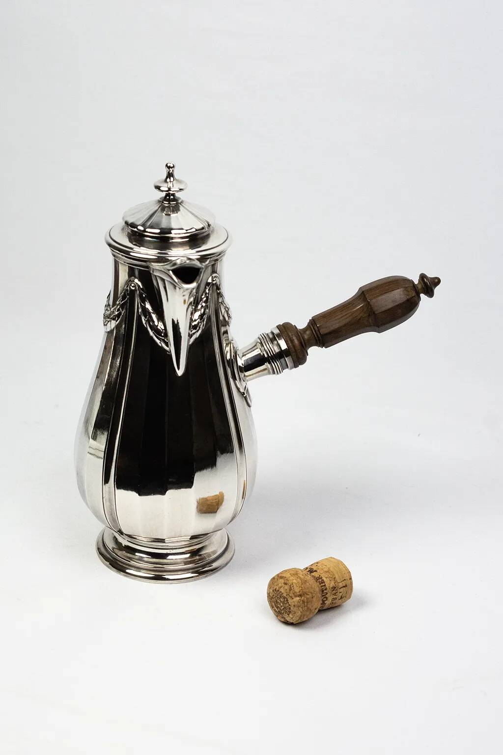 Art Nouveau Christofle Gallia chocolate pot in silver-plated metal - Early 20th century