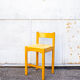 Quatre tabourets en bois et en paille 70s