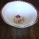Saladier Sylvia Digoin Sarreguemines fleur rouge Art Deco
