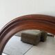 Miroir ovale en bois, années 60