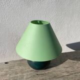 Green round wooden lamp l
