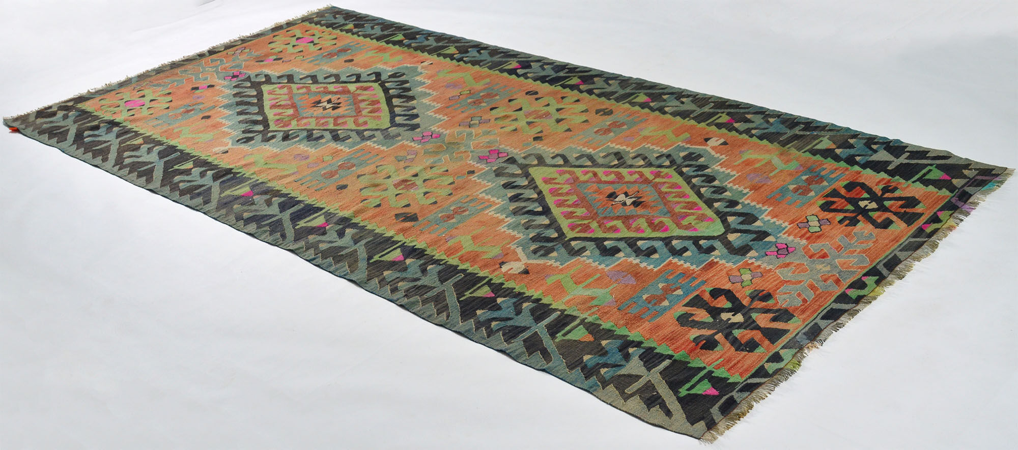 Anatolian handmade kilim rug 302 cm x 156 cm