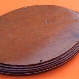 Mirror facing hand 19th Wood of Mahogany bevelled ice...