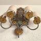 XL Large 2 Light polychrome vintage Ciani Firenze wall lamp, Italy 1970s