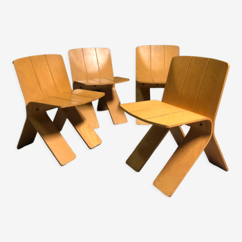 1970's plywood chairs