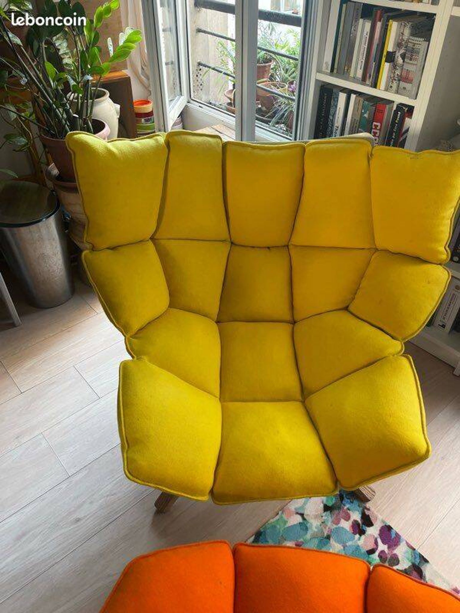 B&B Italia - armchair and footrest HUSK by Patricia Urquiola