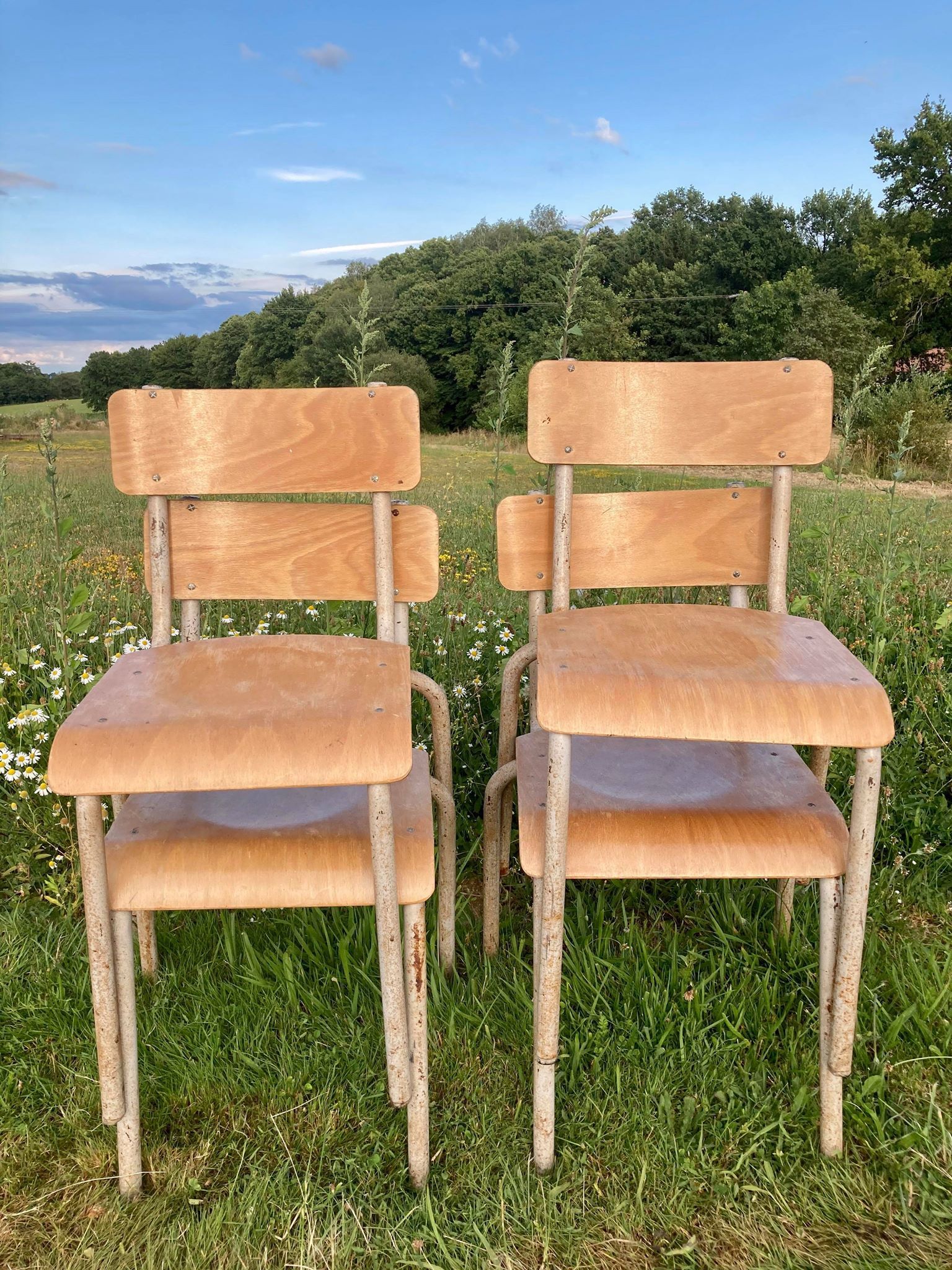 Lot of school chairs