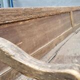 19th-century church pew, 245 cm long