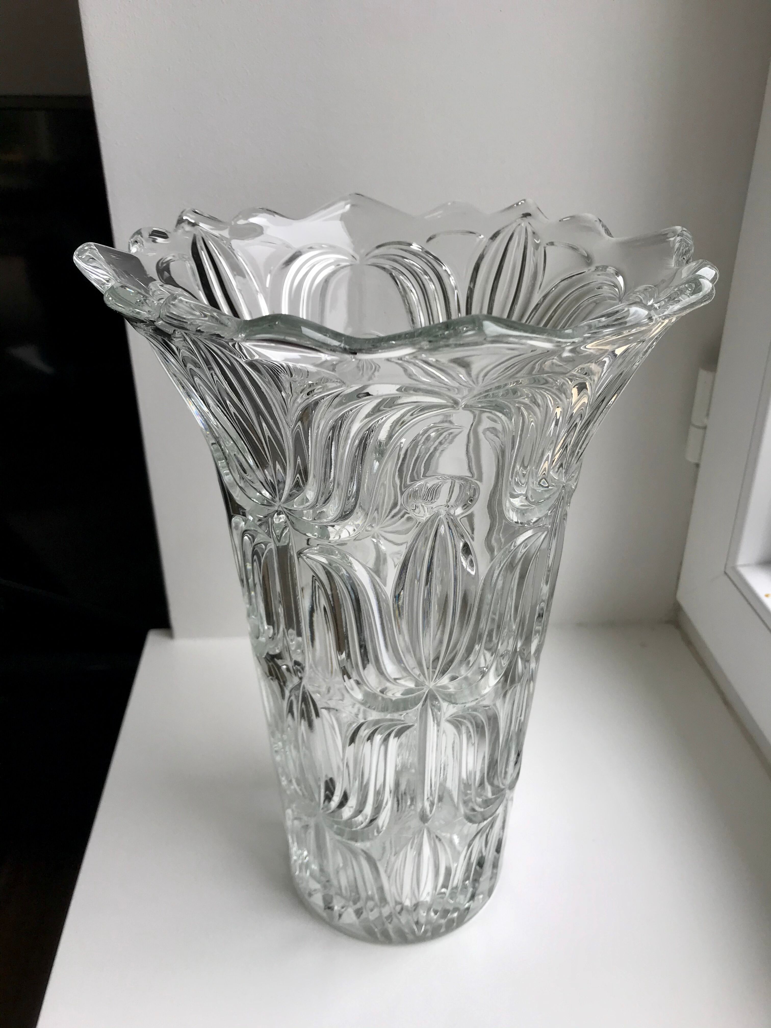 Large glass vase 50s