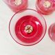 Set of 5 gold-lozenges whiskey glasses