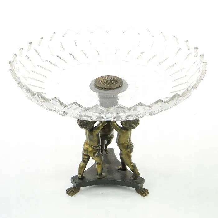 R8X Large figurative platter with cherubs in Art Nouveau style