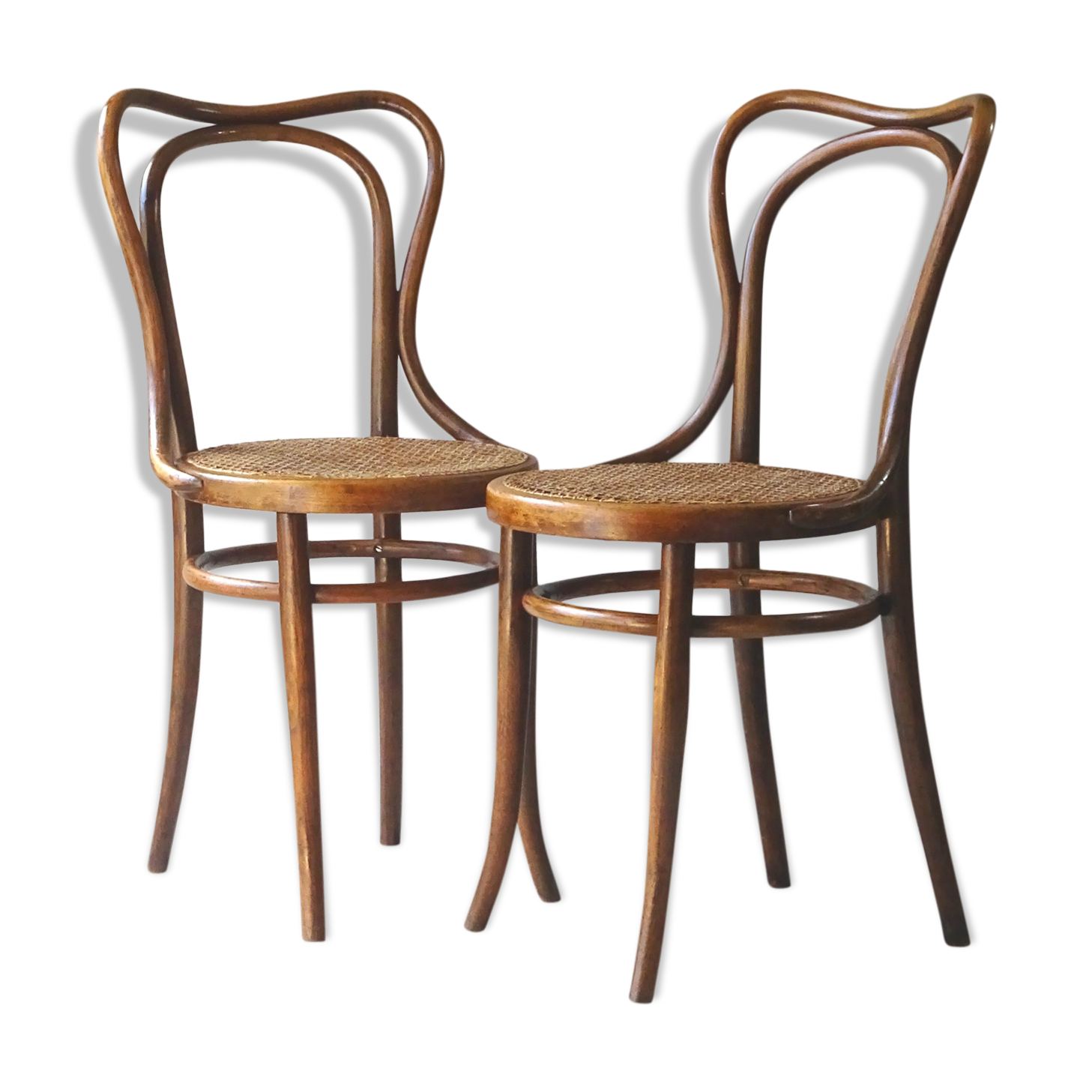 2 bistro chairs from kohn around 1900