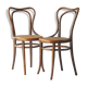 2 chaises bistrot de Kohn vers 1900 cannées