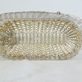 Christofle basket door silver metal bottle