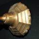 Antique bronze candlestick 18th century octagonal carved chandelier Louis XIV 23.5 cm