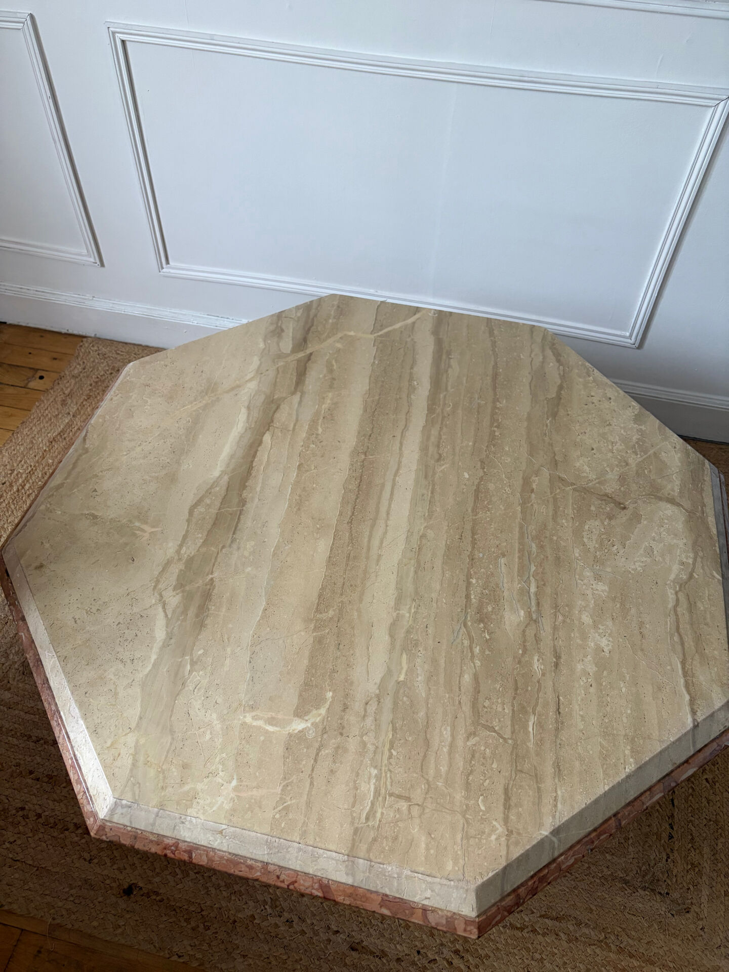 Vintage travertine coffee table