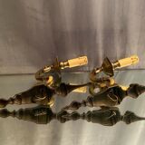 Pair of Louis XIV style brass sconces