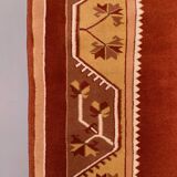 Old Turkish Milas Rug 200x142 cm vintage carpet Ushak Region Beige Rust Medium