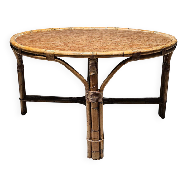 Table de salle à manger ''patio'' en bambou, Italie, années 1960 — Beyit