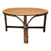 Table de salle à manger "patio" en bambou, Italie, années 1960