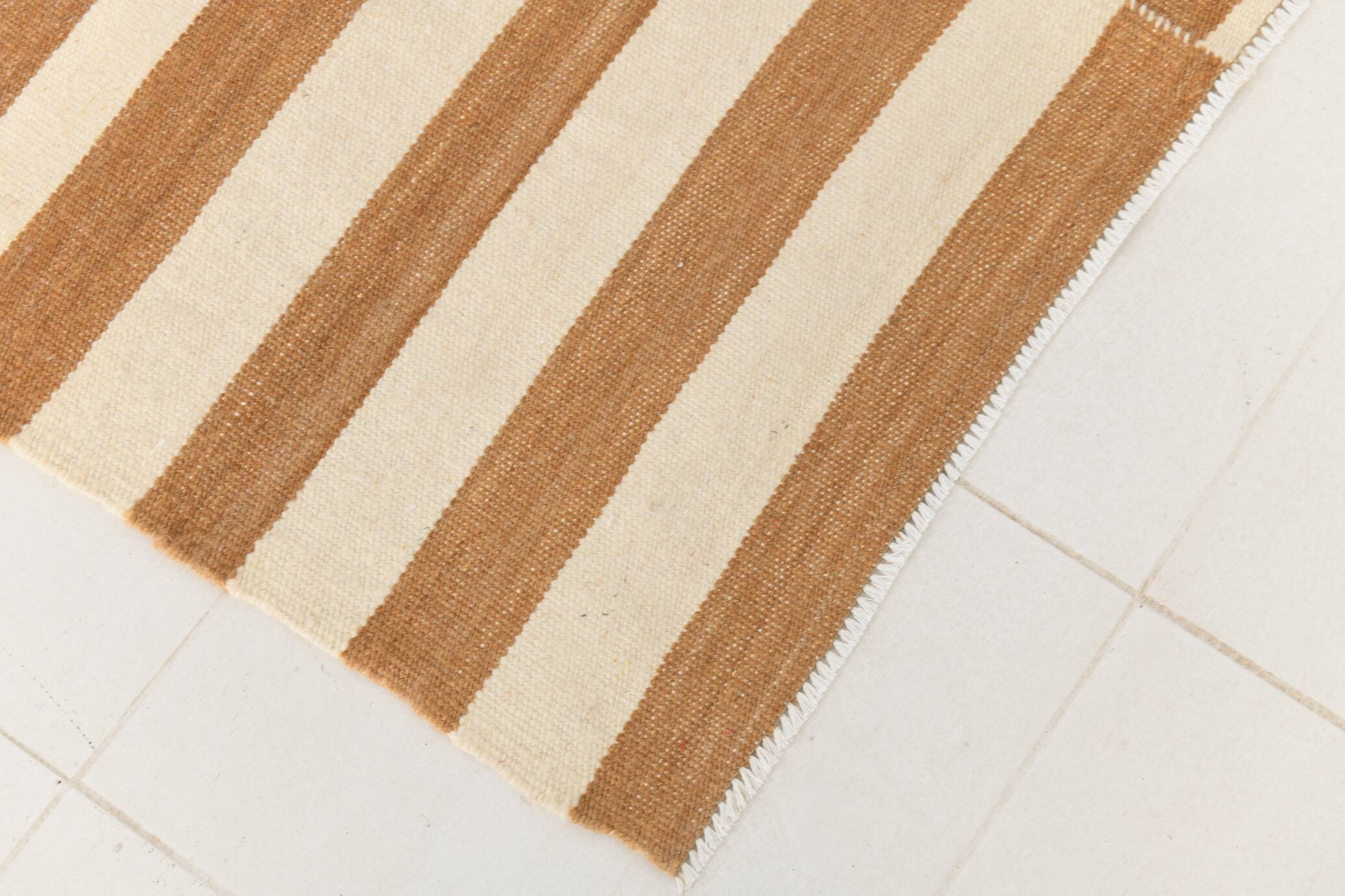 8x10 Beige & Bronze Contemporary Kilim Rug, 229x311Cm SK 35061